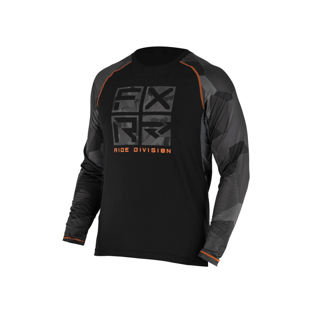 Charcoal Camo-Orange Small Longsleeve H8541