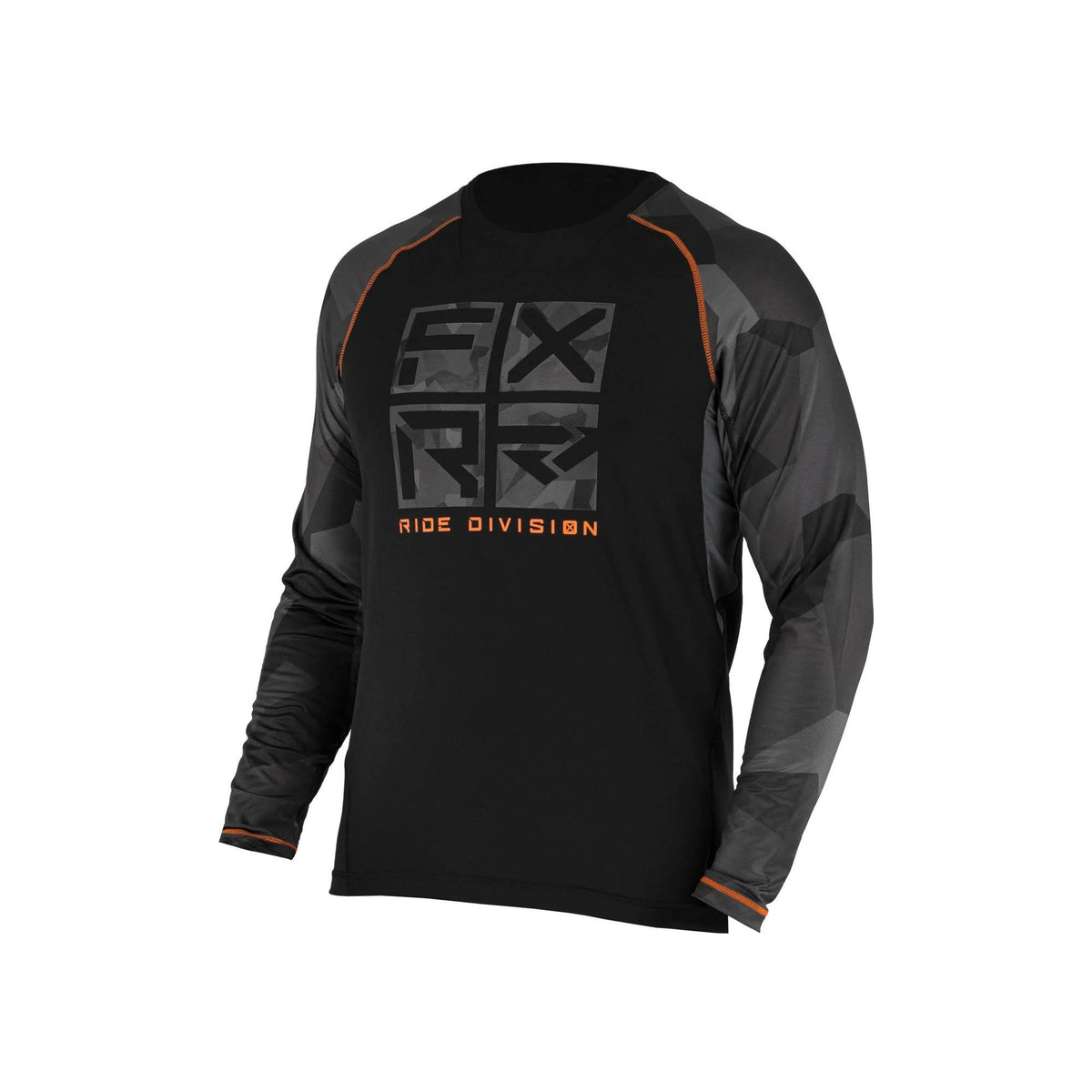 Charcoal Camo-Orange Small Longsleeve H8541