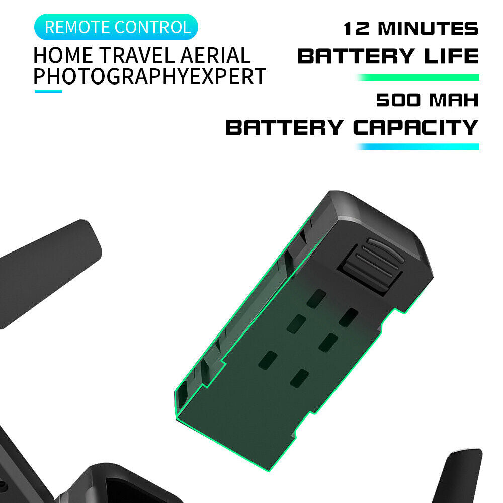 4K HD Dual Camera FPV Foldable Quadcopter with 3 Battery Y996290