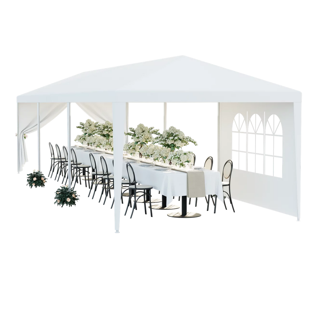 White Waterproof Canopy Tent Set 10 x 30' N734822