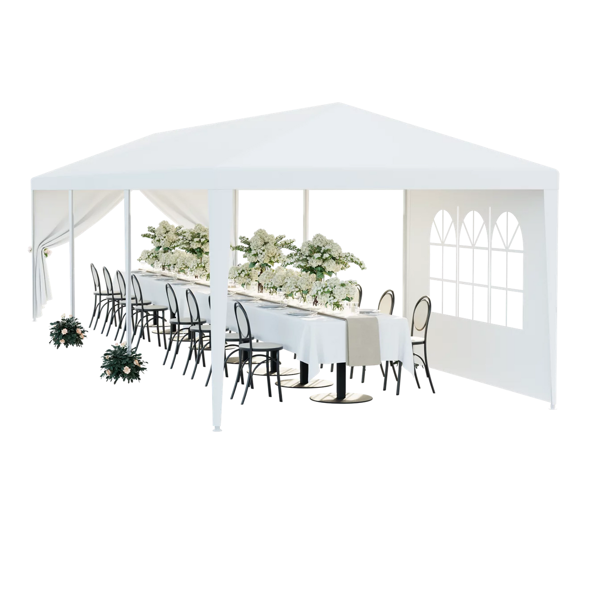 White Waterproof Canopy Tent Set 10 x 30' N734822