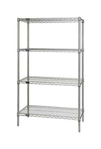 304 Stainless Steel 4-Shelf Wire Shelving Unit K98444