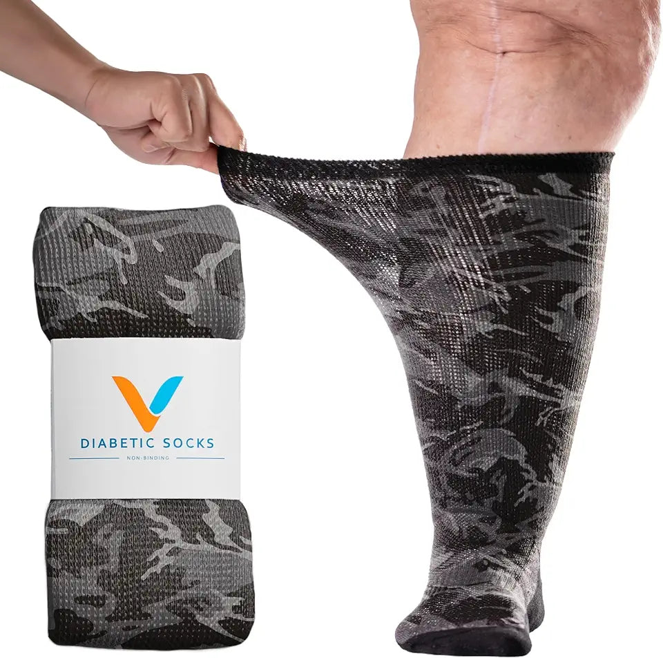 Non Binding Seamless Toe Loose Fit Diabetic Socks V6708