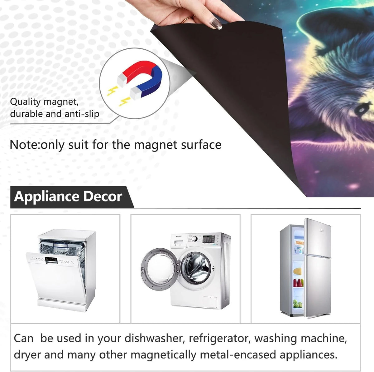 Magnetic Dishwasher Sticker 23in W x 26in H T7799