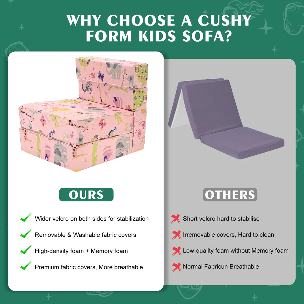 Pink Kids Folding Sofa Bed E992