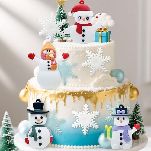 7 Pack Merry Christmas Cake Toppers D60346