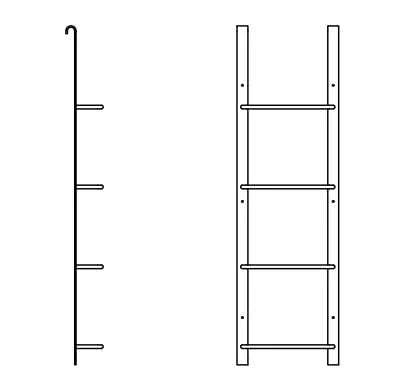 5-Rung Grey Egress Ladder O3539