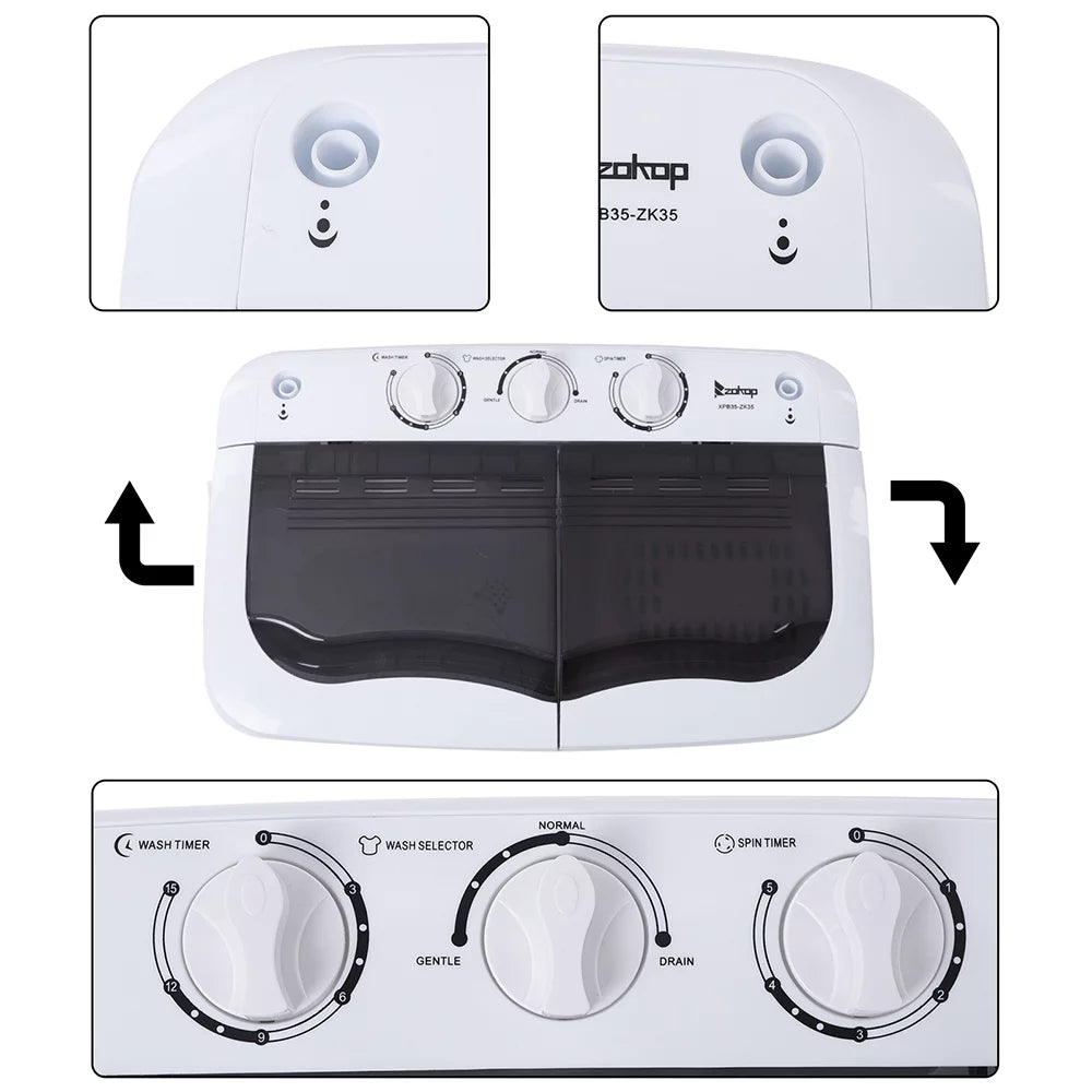 14.3 lbs Twin Tub Washer and Dryer P4012