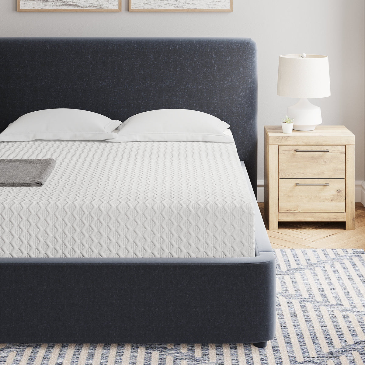 White 12 Inch Memory Foam Full Mattress A8267
