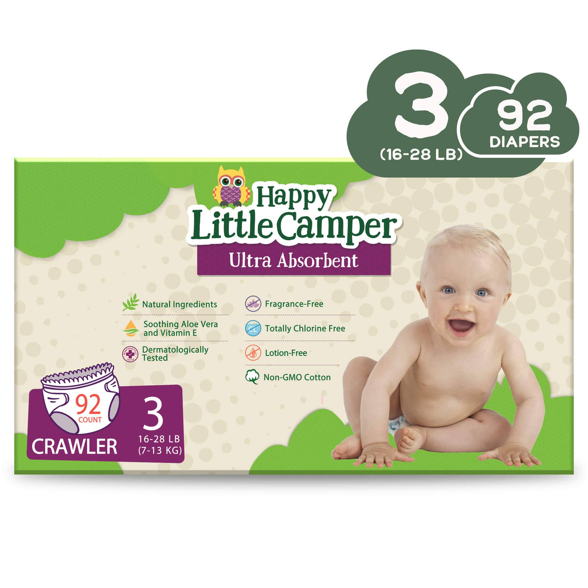 92 Count Natural Diapers Size 3 C76326