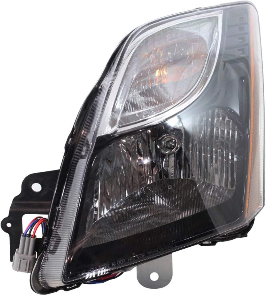 Headlight Assembly Driver Side with Bulbs Black Housing O511