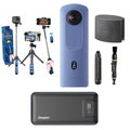 4K 360 Spherical Camera Blue with Mini Tripod M3925