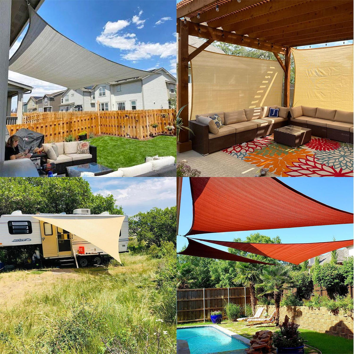 12' x 12' x 12' Sand Triangle Sun Shade Sail UV Block Awning L863895