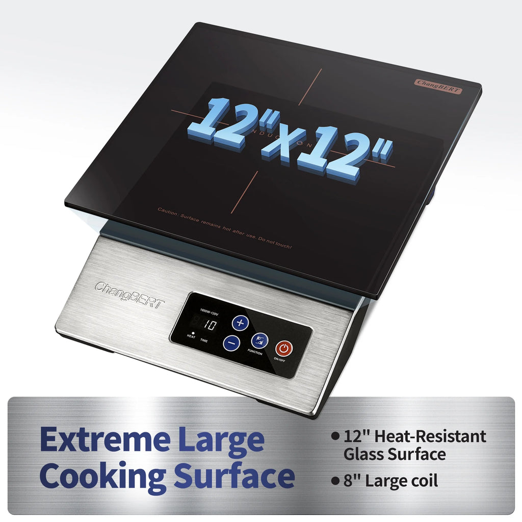 1800W Portable Commercial Induction Cooktop Stainless Steel W79469