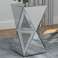 Silver Geometric Side Table R662