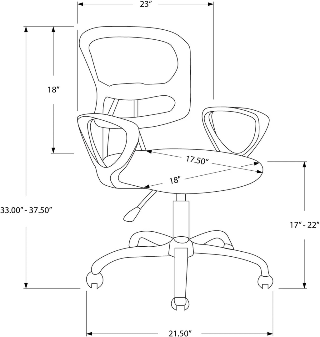 White Black Mesh Ergonomic Swivel Office Chair T83616