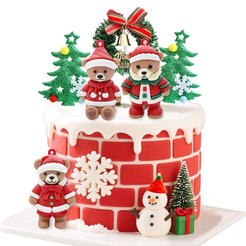7 Pack Merry Christmas Cake Toppers D60346