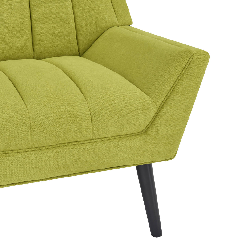 Turquoise Blue Velvet Channel Tufted Armchair J914250