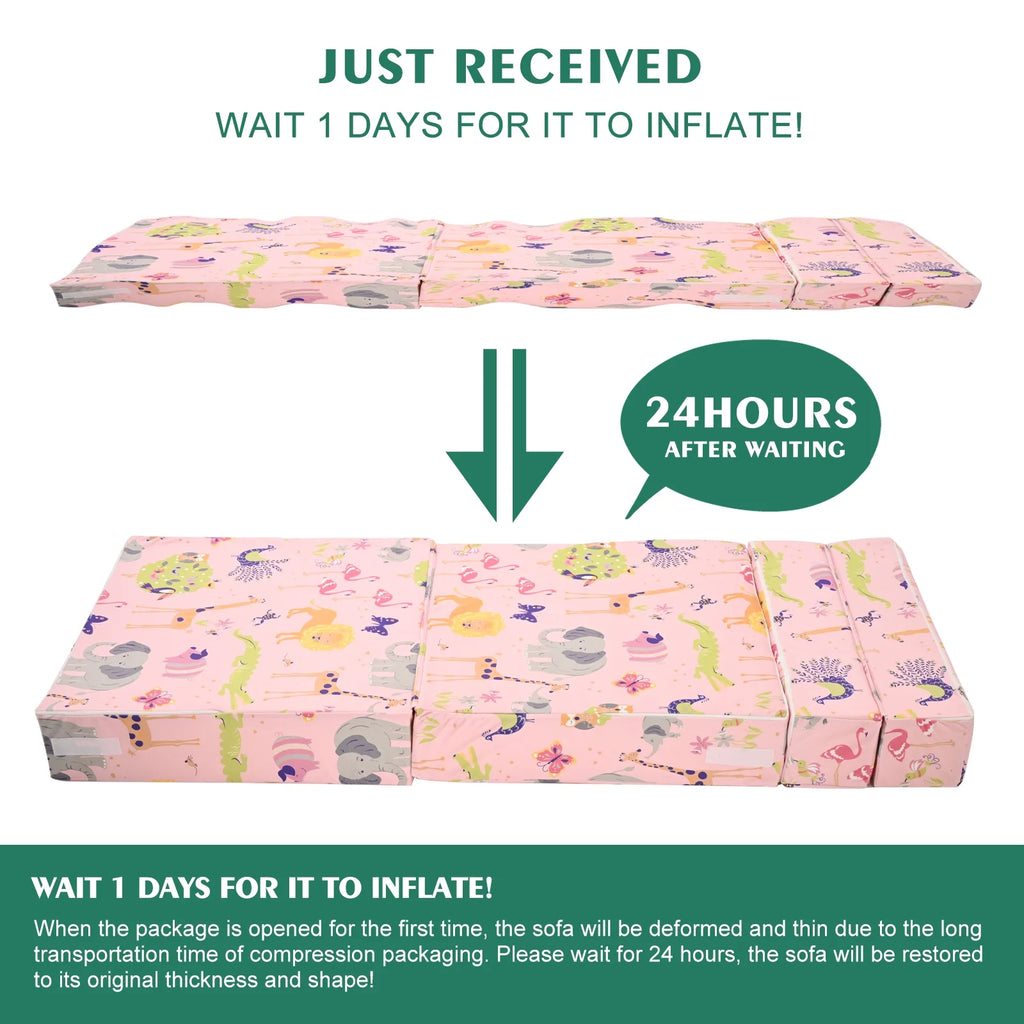 Pink Kids Folding Sofa Bed E992