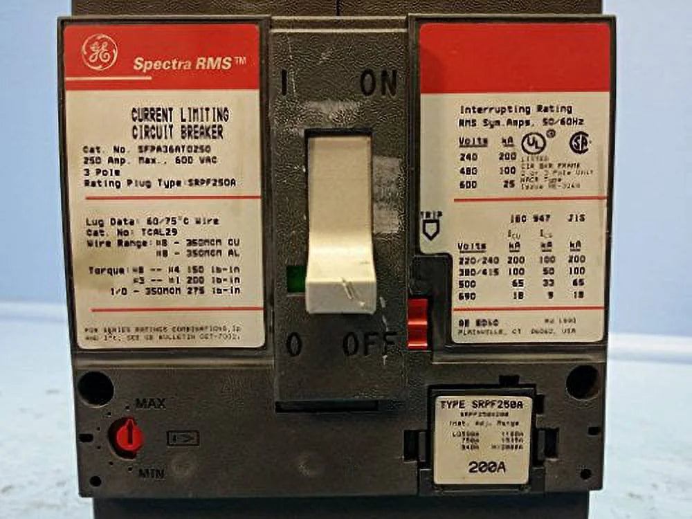 250A Spectra Circuit Breaker 200 Amp Plug 600V X58102