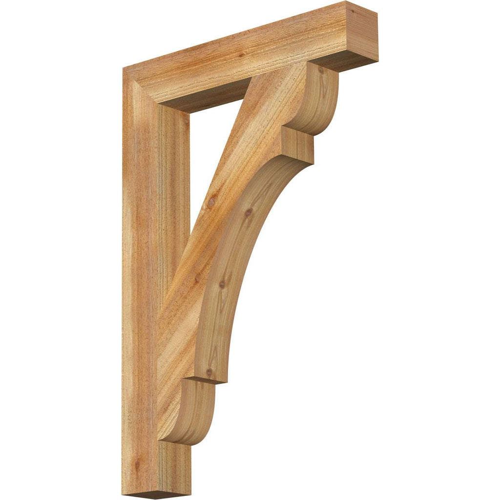 4x22W x 24x22D x 36x22H Olympic Block Rough Sawn Bracket, Western Red Cedar T559