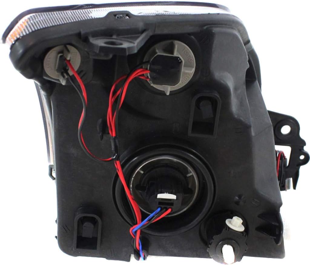 Headlight Assembly Driver Side with Bulbs Black Housing O511
