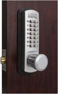 Satin Chrome Mechanical Keyless Door Knob O588821