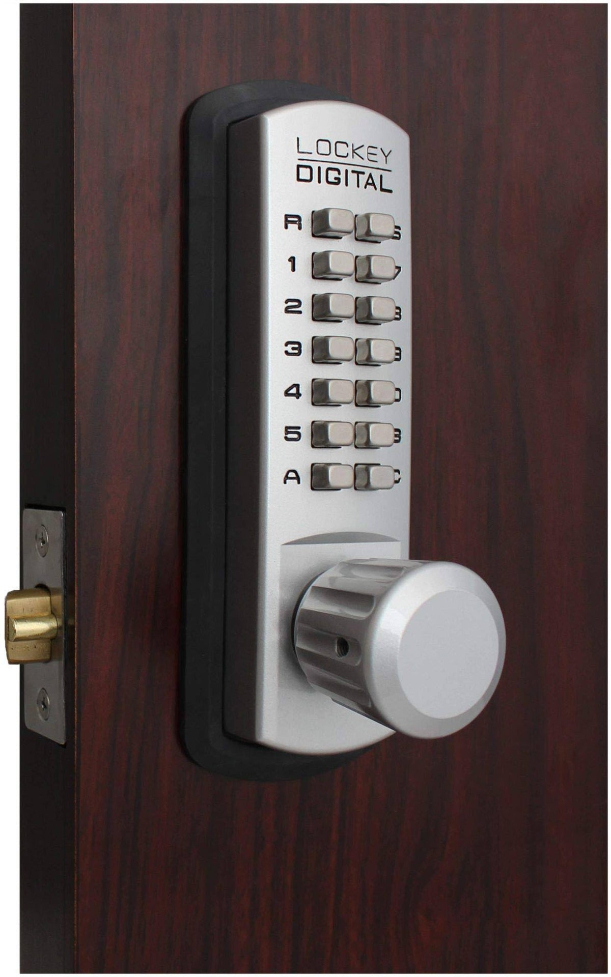 Satin Chrome Mechanical Keyless Door Knob O588821