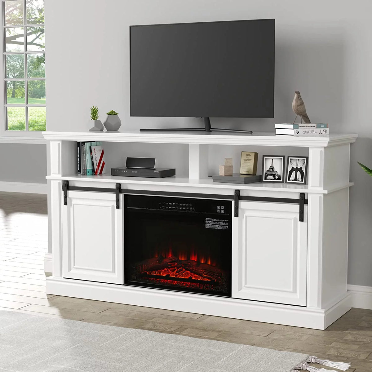 Fireplace TV Stand Wood Entertainment Center F75857