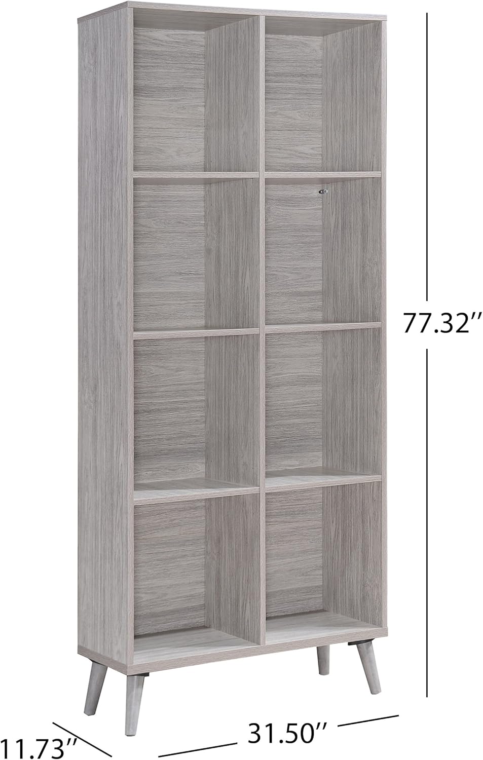 Grey Oak Finish Faux Wood Bookcase C89889