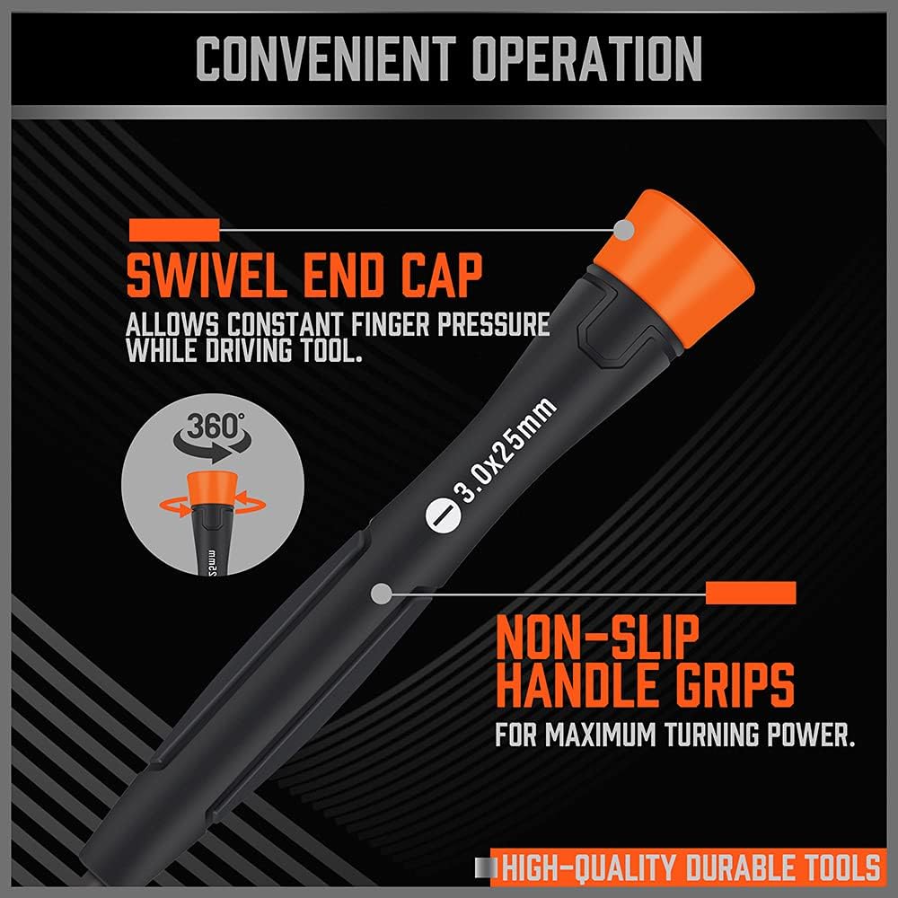 6-Piece Magnetic Precision Screwdriver Set, Chrome Vanadium Steel W60224