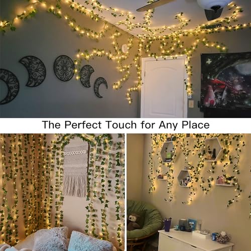 200 LED 6.5ft x 6.5ft Pothos Fairy Curtain Lights with Remote Warm White M851