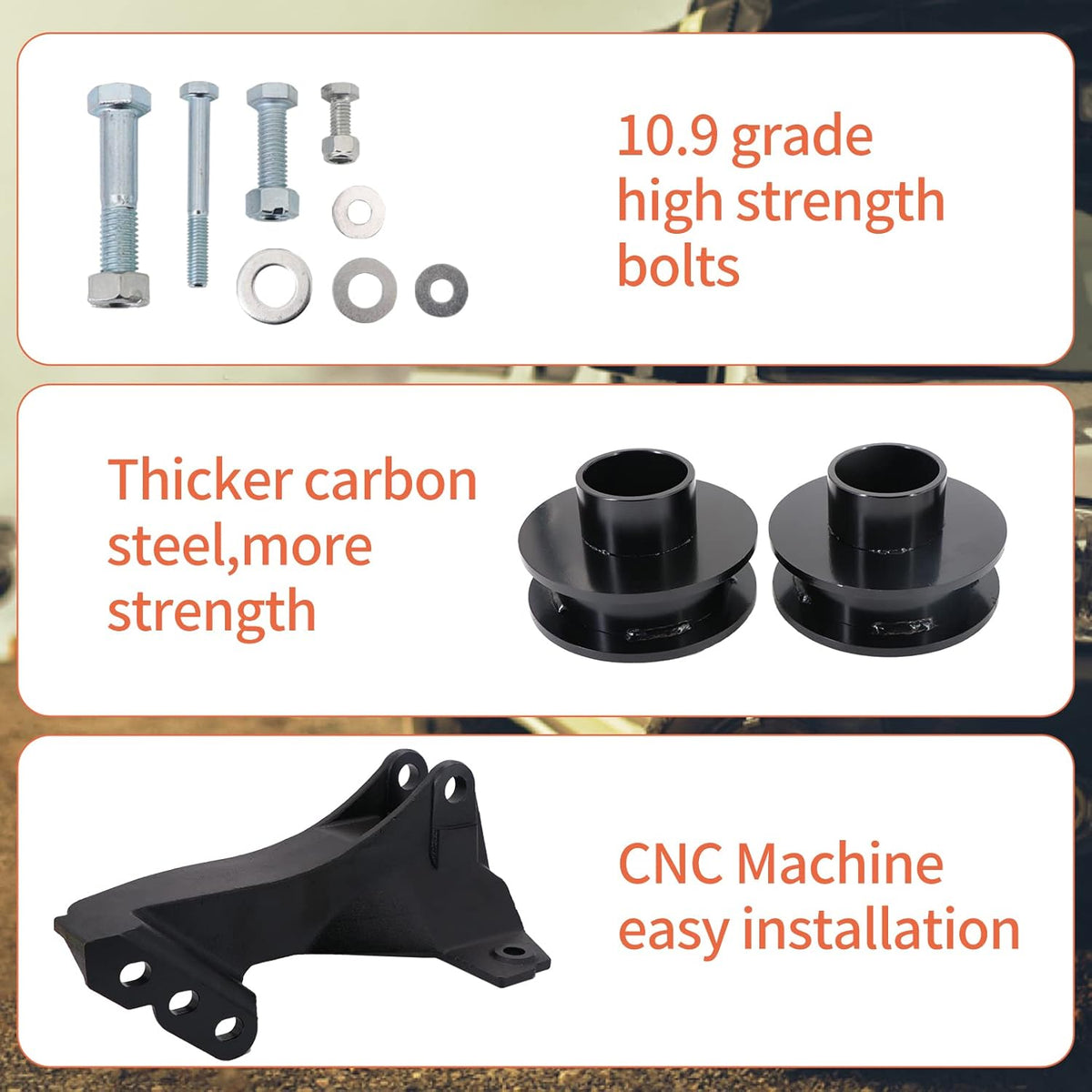 2.5” Leveling Kit with Track Bar Relocation Bracket D256342