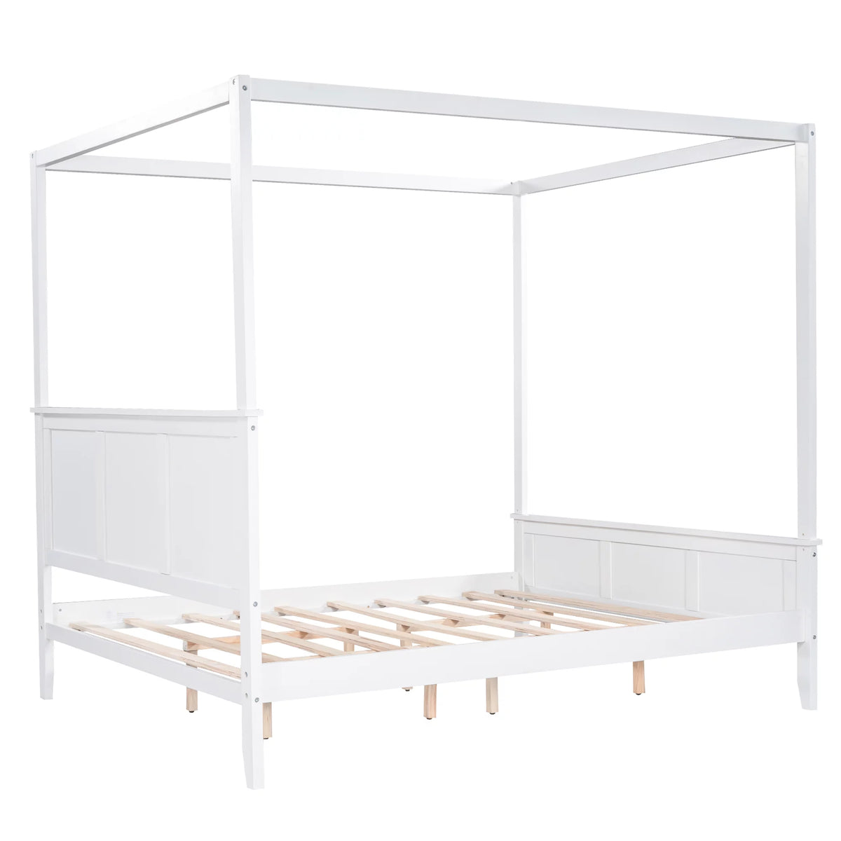 Queen Size Canopy Bed with Headboard and Footboard G393269