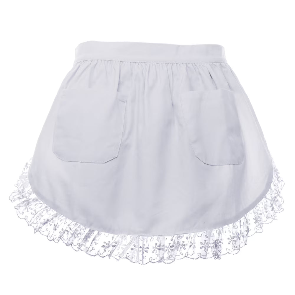 Cotton Lace Half Apron with Two Pockets S9767