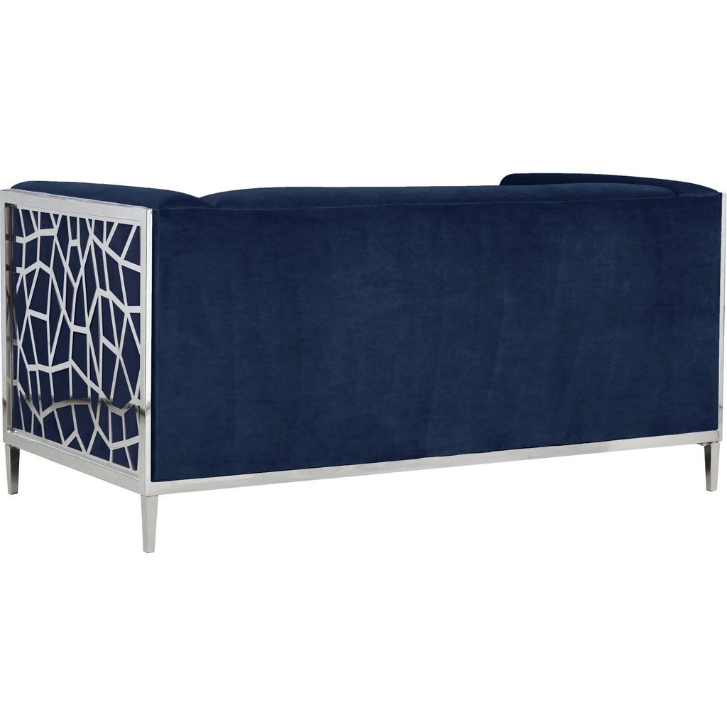 Black Velvet Loveseat Z5119