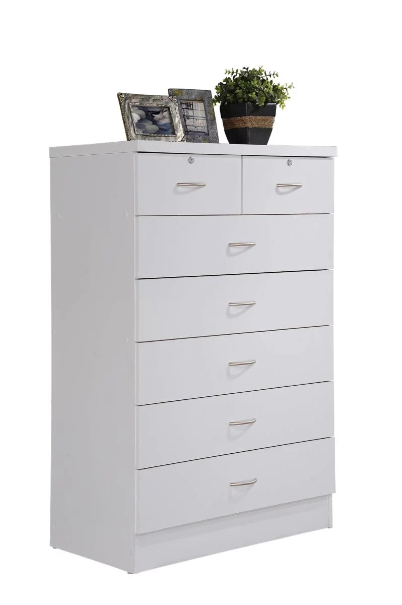 Mahogany 7 Drawer Dresser with Two Locks O609