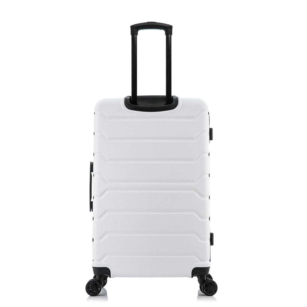 28" White Hardside Lightweight Luggage with Spinner Wheels V537974