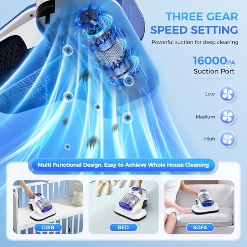 Cordless Mattress Vacuum Cleaner with UV-C Light & HEPA Filter P892