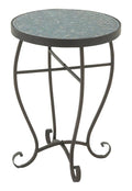 Turquoise Mosaic Side Table Z359