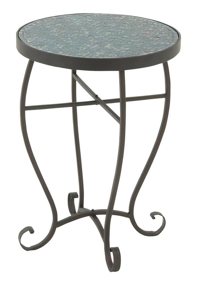 Turquoise Mosaic Side Table Z359