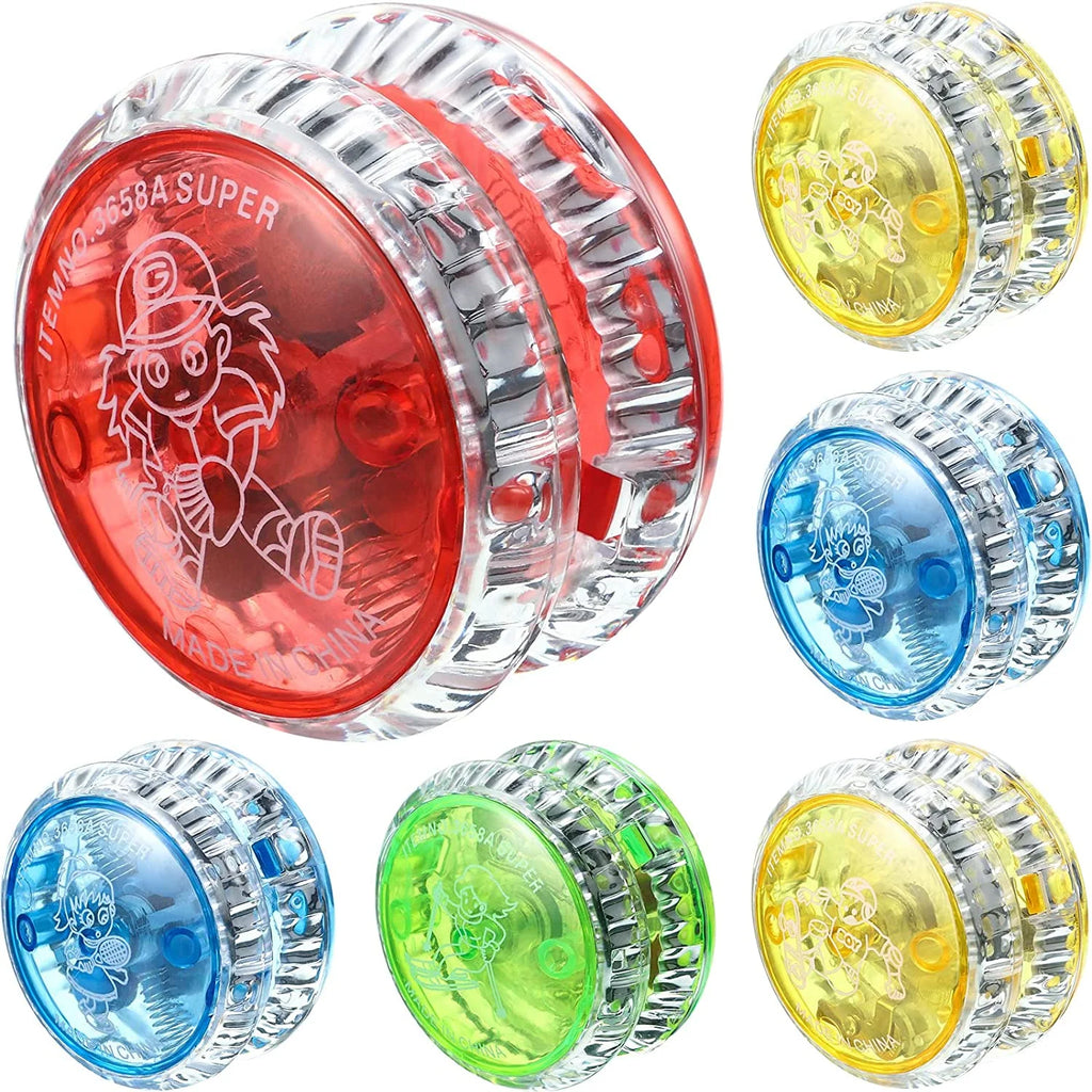 6 Pieces LED Light Plastic Yoyo W818661
