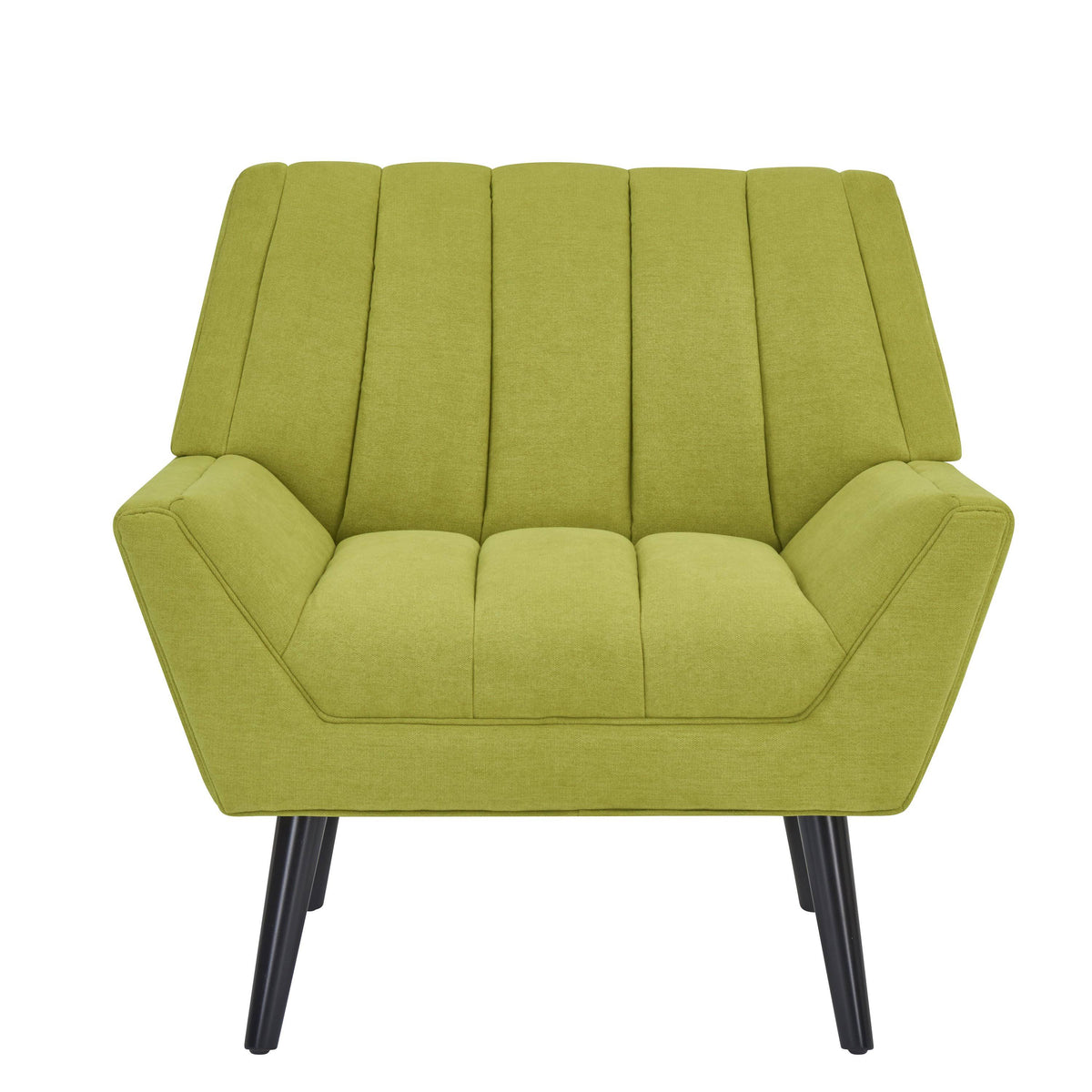 Turquoise Blue Velvet Channel Tufted Armchair J914250