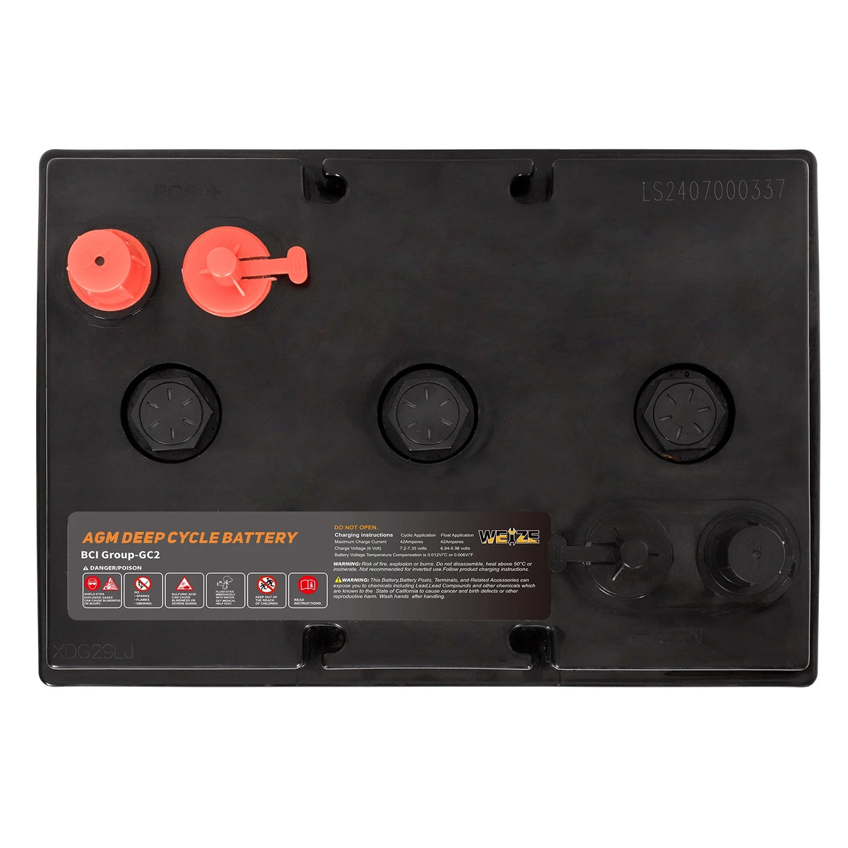 6V 210ah Deep Cycle AGM Battery Z7452