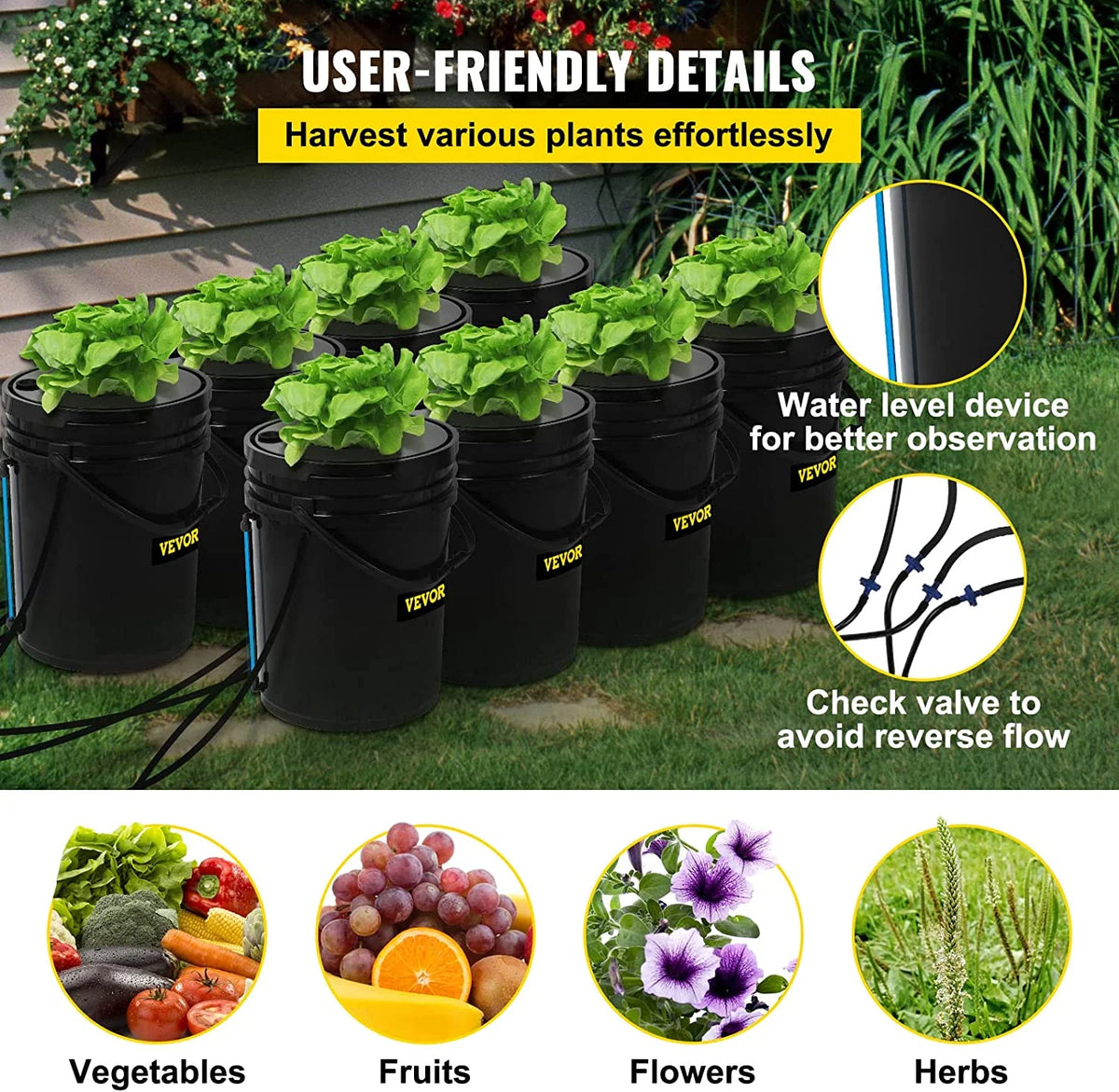 5 gal DWC Hydroponic System V465665