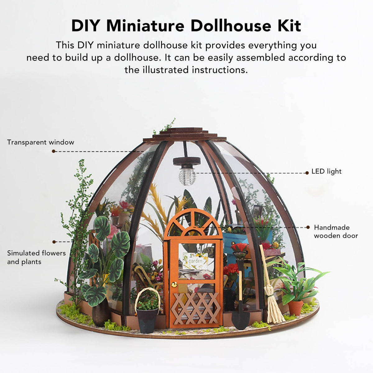 Miniature House Kit 1:24 Wood Dollhouse Kit H33150