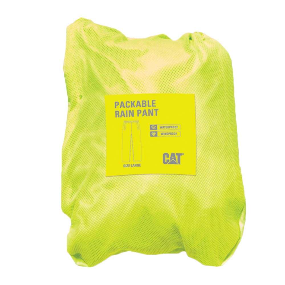 Hi-Vis Yellow Packable Rain Jacket Z9809