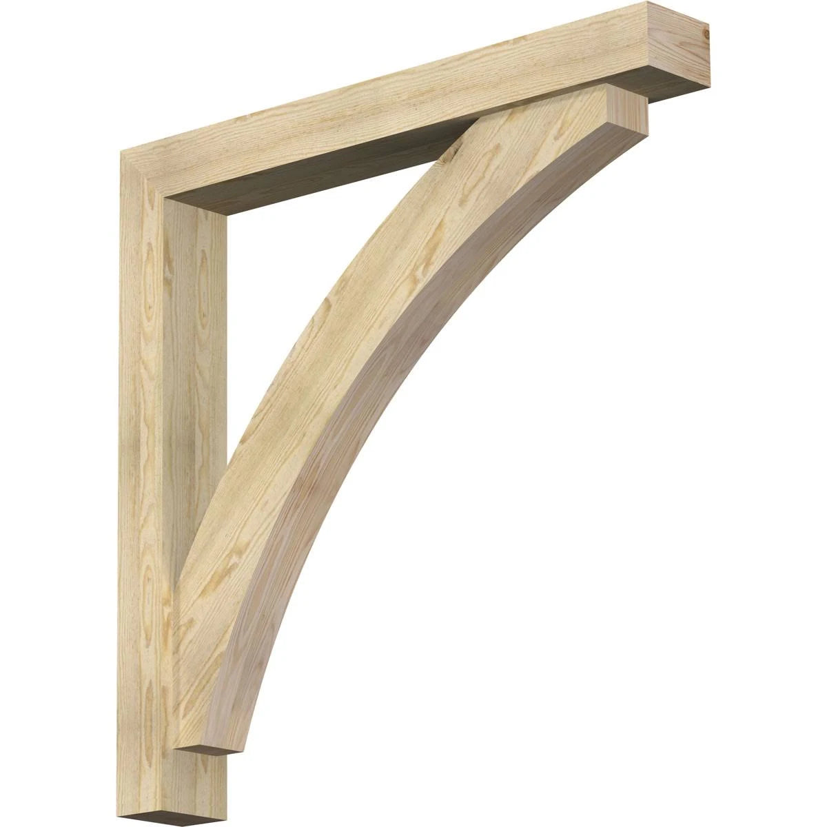 Rough Sawn Douglas Fir Bracket with Offset Brace K36034