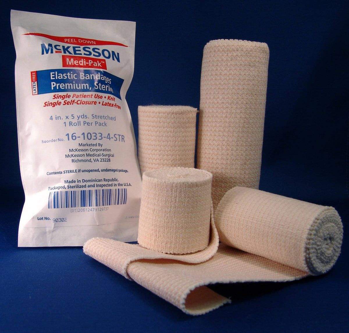 Sterile Elastic Bandage, 4 inch x 5 Yard, White; Case of 36 S1733