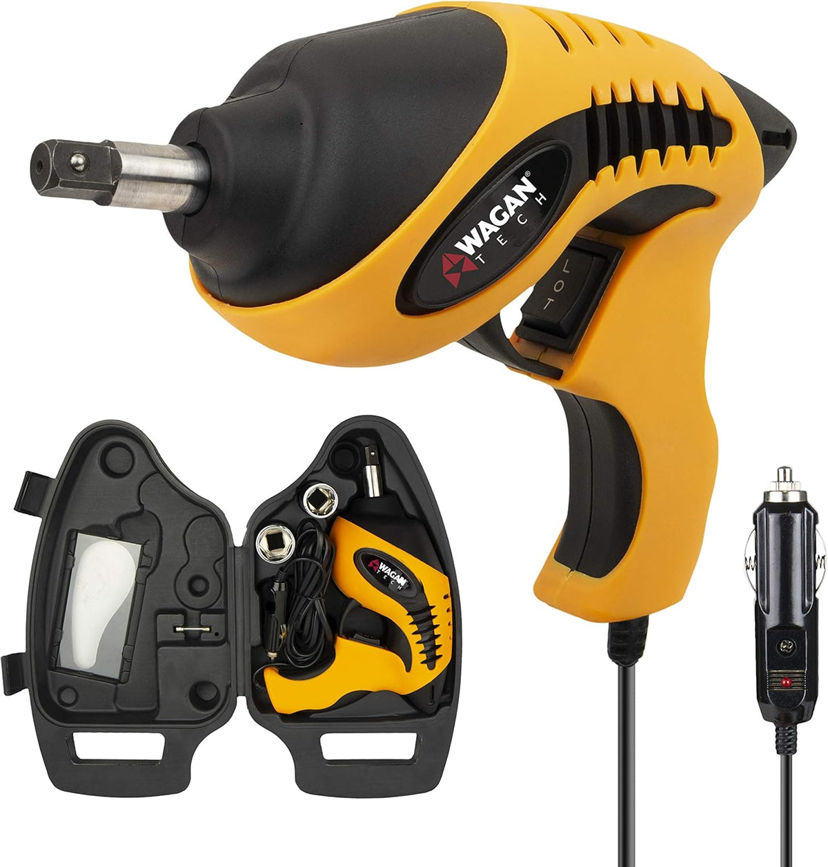 12V DC Electric Impact Wrench Kit with Sockets and Carry Case J6430